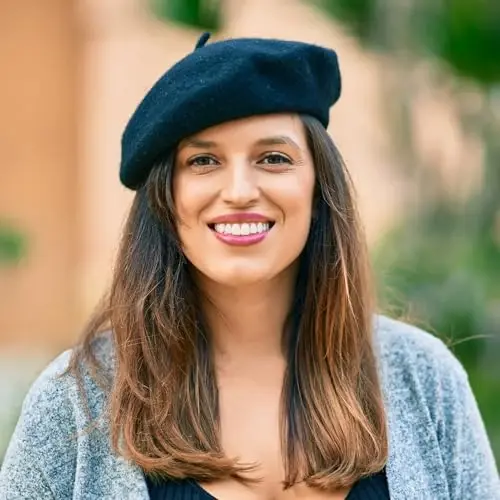 Classic Wool Berets for Women,Stylish French Beret Hats for Women Girls Lady Painters Hat - 7