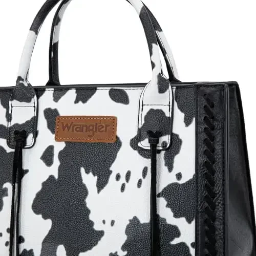 Wrangler Tote Bag for Women Western Cowhide Purse and Wallet Set - 3