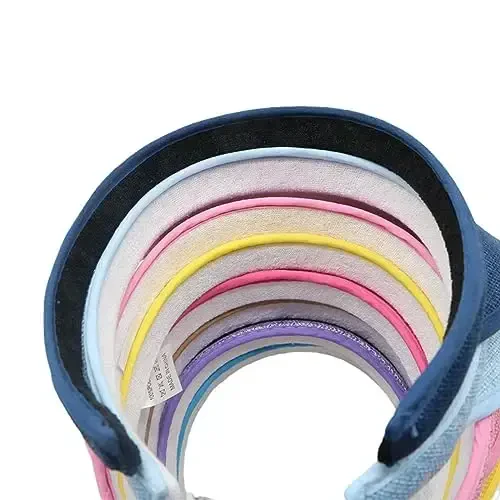 jecvxor Cloth Covered Slip-On Visor for Women, Adjustable Cap Sports Sun Visors for Men - 3