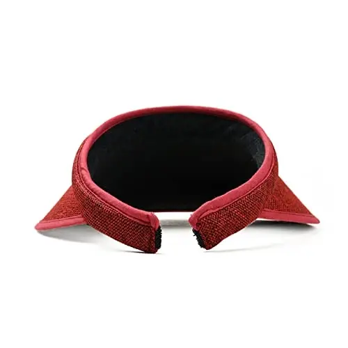 jecvxor Cloth Covered Slip-On Visor for Women, Adjustable Cap Sports Sun Visors for Men - 4