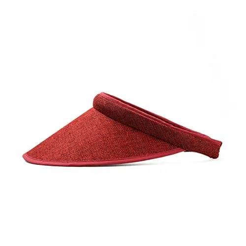 jecvxor Cloth Covered Slip-On Visor for Women, Adjustable Cap Sports Sun Visors for Men - 3