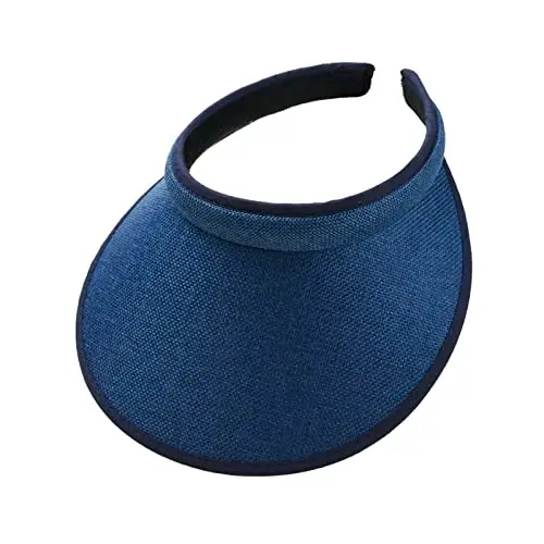 jecvxor Cloth Covered Slip-On Visor for Women, Adjustable Cap Sports Sun Visors for Men - 1