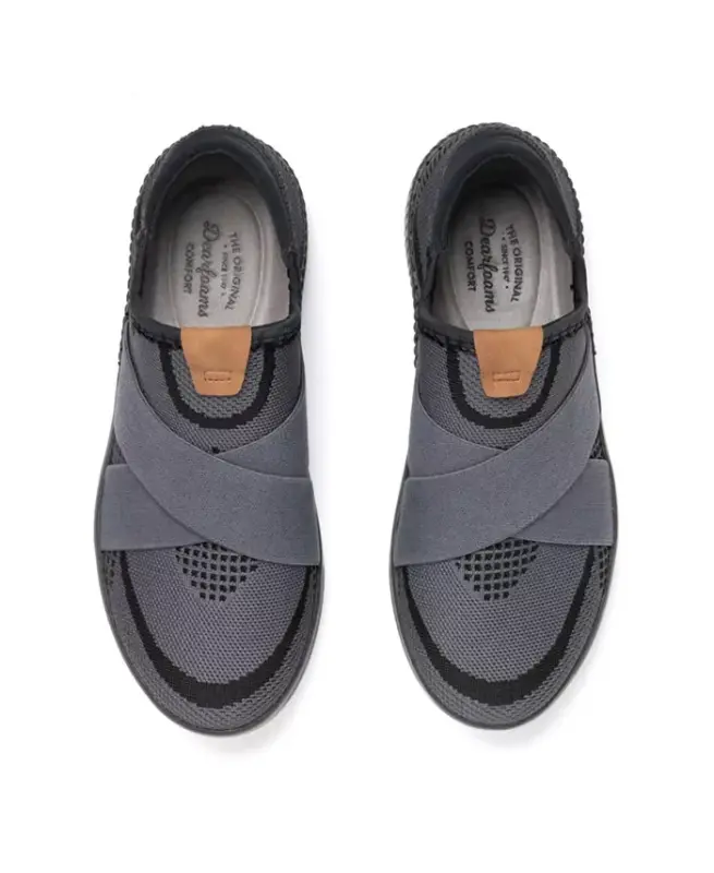 Women's Livie X Strap Knit Trainer Sneaker - Black multi - 3