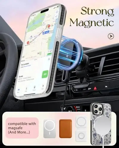 Kadınlar için Lotadilo iPhone 15 Pro Max Kılıfı - Kız Çocuk Sevimli Tasarım Magsafe Manyetik Yüzük Tutucu Stand Çizgi Çiçek Telefon Kılıfları Estetik Kız TPU Funda 15 Pro Max için - 9