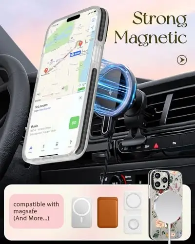 Kadınlar için Lotadilo iPhone 15 Pro Max Kılıfı - Sevimli Kawaii Tasarımlı Kızlar Magsafe Manyetik Halka Tutucu Stand Retro Çiçek Telefon Kapakları Estetik Kız TPU Funda 15 Pro Max ile Uyumlu - 5