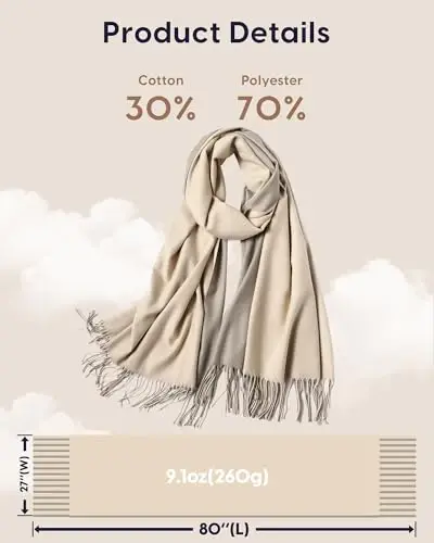 maamgic PasModazoneina Shawl for Women – Soft Lightweight Wrap for Wedding, Travel, Evening, Party – Elegant Scarf for All Seasons - 6