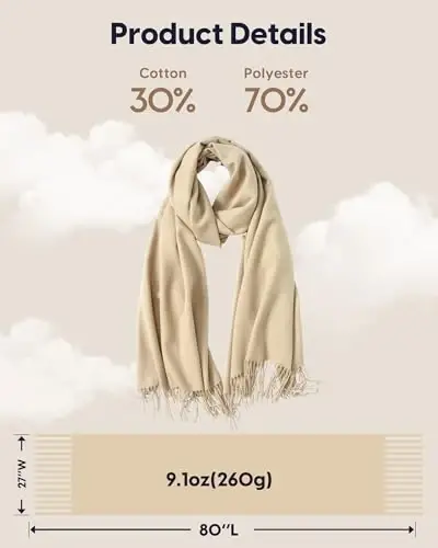 maamgic PasModazoneina Shawl for Women – Soft Lightweight Wrap for Wedding, Travel, Evening, Party – Elegant Scarf for All Seasons - 6