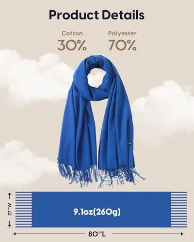 maamgic PasModazoneina Shawl for Women – Soft Lightweight Wrap for Wedding, Travel, Evening, Party – Elegant Scarf for All Seasons - 6