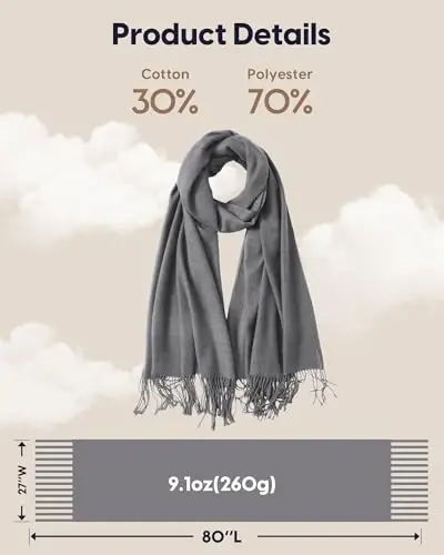 maamgic PasModazoneina Shawl for Women – Soft Lightweight Wrap for Wedding, Travel, Evening, Party – Elegant Scarf for All Seasons - 6