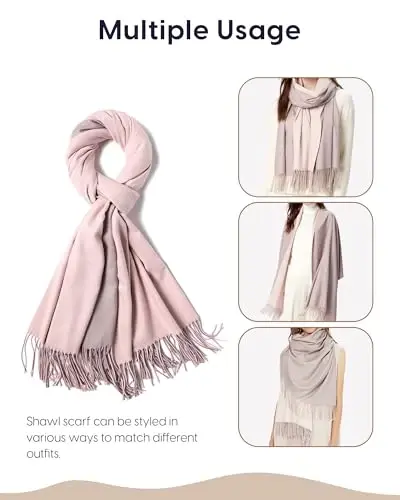 maamgic PasModazoneina Shawl for Women – Soft Lightweight Wrap for Wedding, Travel, Evening, Party – Elegant Scarf for All Seasons - 4
