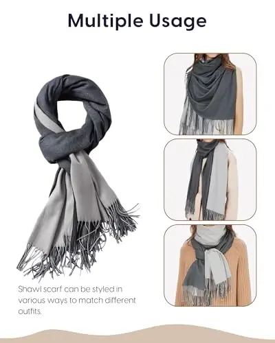 maamgic PasModazoneina Shawl for Women – Soft Lightweight Wrap for Wedding, Travel, Evening, Party – Elegant Scarf for All Seasons - 4