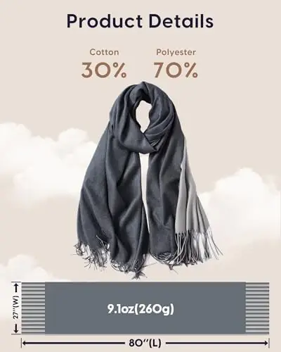 maamgic PasModazoneina Shawl for Women – Soft Lightweight Wrap for Wedding, Travel, Evening, Party – Elegant Scarf for All Seasons - 6