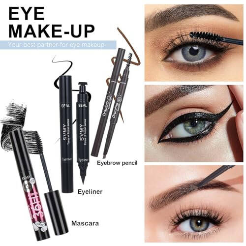 Kadınlar için Makyaj Seti Ergenler için Tam Makyaj Seti Far Paleti Dudak Parlatıcısı Fondöten Maskara Eyeliner Kozmetik Fırçaları Kozmetik Çantası vs. - 5