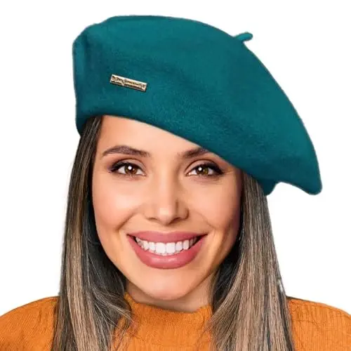 Nawati Wool French Berets for Women, Solid Color Beret Hats for Women Girls Lady, Casual and Chic Vintage Painters Hat - 1
