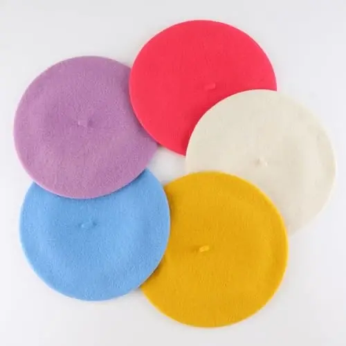 Nawati Wool French Berets for Women, Solid Color Beret Hats for Women Girls Lady, Casual and Chic Vintage Painters Hat 