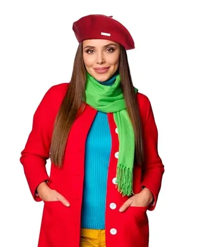 Nawati Wool French Berets for Women, Solid Color Beret Hats for Women Girls Lady, Casual and Chic Vintage Painters Hat - NAWATI (1)