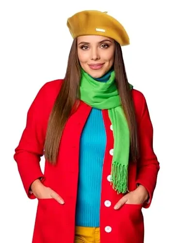 Nawati Wool French Berets for Women, Solid Color Beret Hats for Women Girls Lady, Casual and Chic Vintage Painters Hat - 2