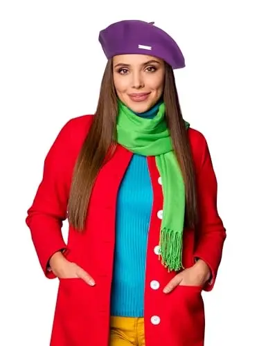 Nawati Wool French Berets for Women, Solid Color Beret Hats for Women Girls Lady, Casual and Chic Vintage Painters Hat - 3
