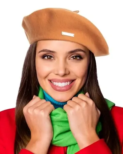 Nawati Wool French Berets for Women, Solid Color Beret Hats for Women Girls Lady, Casual and Chic Vintage Painters Hat 