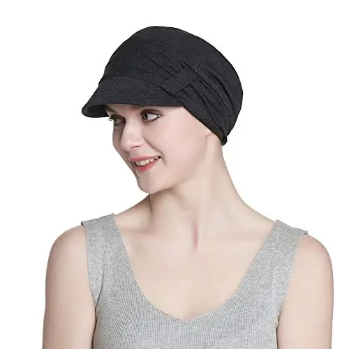 Alnorm Breathable Cotton Hat and Scarf Set Chemo Headwear for Women - 1