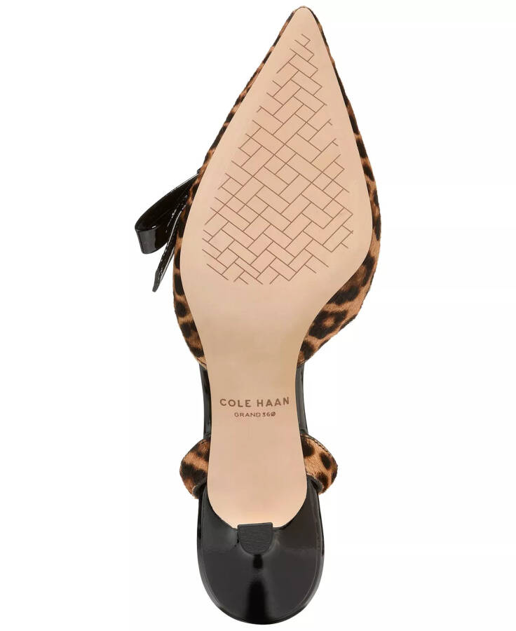 Kadınlar İçin Noella Kurdeleli Slingback Pompalar Leopar Desenli Saç Derisi - 5