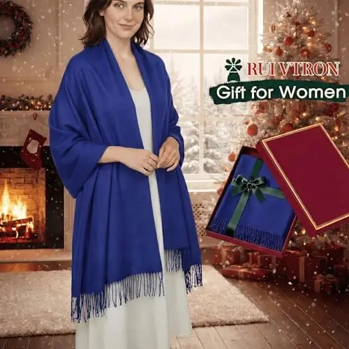 PasModazoneina Shawl Wraps for Women Large Winter Scarf Soft Shawls and Wraps for Evening Dresses Shawl for Wedding - 3