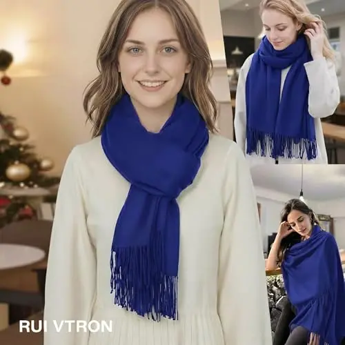 PasModazoneina Shawl Wraps for Women Large Winter Scarf Soft Shawls and Wraps for Evening Dresses Shawl for Wedding - 4