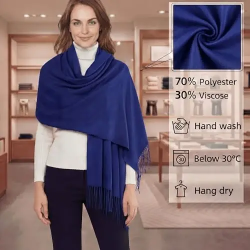 PasModazoneina Shawl Wraps for Women Large Winter Scarf Soft Shawls and Wraps for Evening Dresses Shawl for Wedding 
