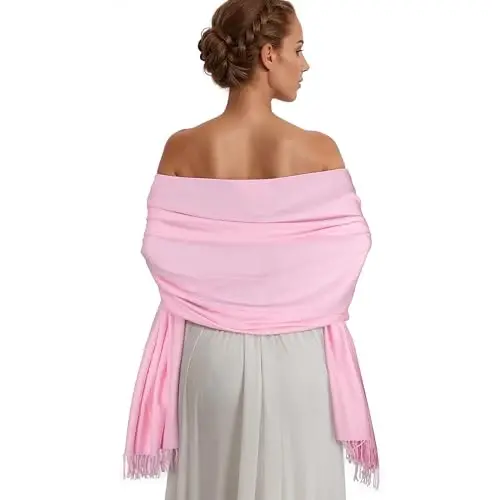 PasModazoneina Shawl Wraps for Women Large Winter Scarf Soft Shawls and Wraps for Evening Dresses Shawl for Wedding - 1