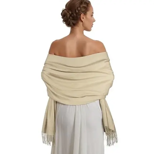 RUI VTRON PasModazoneina Shawl Wraps for Women Large Winter Scarf Soft Shawls and Wraps for Evening Dresses Shawl for Wedding - 1