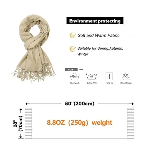 RUI VTRON PasModazoneina Shawl Wraps for Women Large Winter Scarf Soft Shawls and Wraps for Evening Dresses Shawl for Wedding - 7