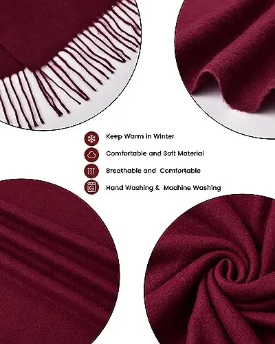 Premillow Scarfs for Women, Winter Scarf, Classic PasModazoneina Shawls and Wraps, CasModazoneere Feel Scarfs for Women, Long Scarves - 3