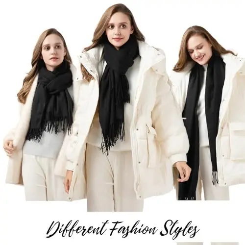 Premillow Scarfs for Women, Winter Scarf, Classic PasModazoneina Shawls and Wraps, CasModazoneere Feel Scarfs for Women, Long Scarves - 2