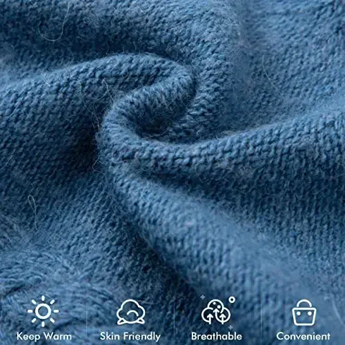 QUEENFUR Knit Slouchy Beanie Hats for Women CasModazoneere Ski Cap Knitted Wool Soft Warm Winter Hat - 4