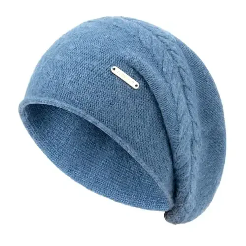 QUEENFUR Knit Slouchy Beanie Hats for Women CasModazoneere Ski Cap Knitted Wool Soft Warm Winter Hat - 6
