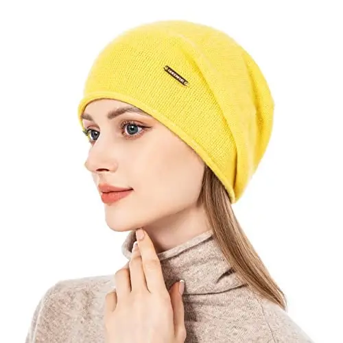 QUEENFUR Knit Slouchy Beanie Hats for Women CasModazoneere Ski Cap Knitted Wool Soft Warm Winter Hat - 4