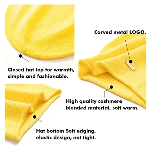 QUEENFUR Knit Slouchy Beanie Hats for Women CasModazoneere Ski Cap Knitted Wool Soft Warm Winter Hat - 6