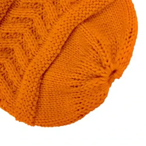 Rosoz 2 Pack Ponytail Beanie for Women,Winter Warm Beanie Tail Soft Stretch Cable Knit Messy High Bun Hat - 5