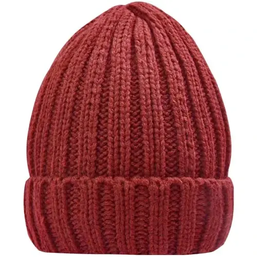 Rosoz Winter Hats for Women Warm Thick Soft Stretch Cable Knit Beanie Skully Cap for Cold Weather - 3