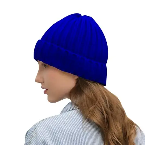 Rosoz Winter Hats for Women Warm Thick Soft Stretch Cable Knit Beanie Skully Cap for Cold Weather - 2