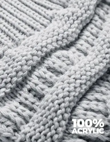 Slouchy Beanies for Women Cable Knit Winter Hats Ladies Gifts Chunky Skull Cap Thick Warm Stocking Caps for Cold Weather - 5