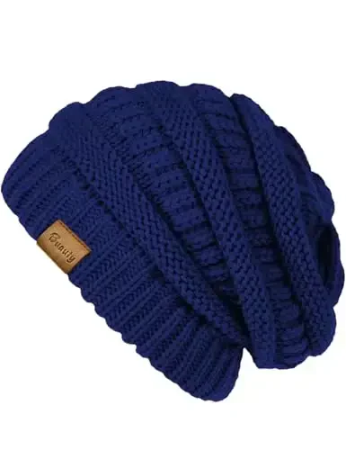 Slouchy Beanies for Women Cable Knit Winter Hats Ladies Gifts Chunky Skull Cap Thick Warm Stocking Caps for Cold Weather 