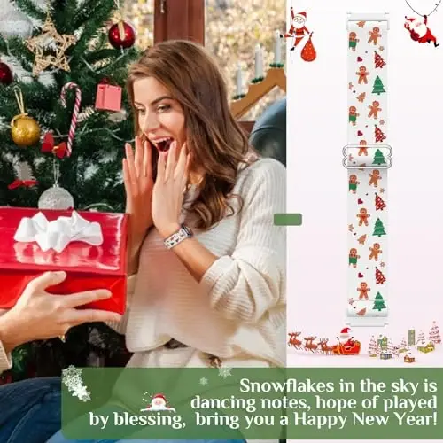 Kadınlar için Samsung Galaxy Saat Kordonları için LETOID, Samsung Galaxy Watch 8/7/6/5/4/FE, Active 2 için Tasarlanmış Bling Esnek Naylon Kayış – Yumuşak, Nefes Alabilir, Ayarlanabilir, Simli Elastik Bileklik - 13
