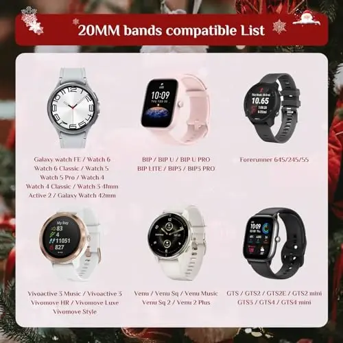 Kadınlar için Samsung Galaxy Saat Kordonları için LETOID, Samsung Galaxy Watch 8/7/6/5/4/FE, Active 2 için Tasarlanmış Bling Esnek Naylon Kayış – Yumuşak, Nefes Alabilir, Ayarlanabilir, Simli Elastik Bileklik - 2