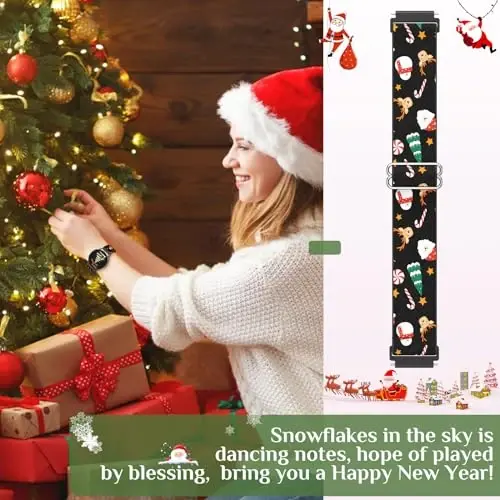 LETOID for Samsung Galaxy Watch Bands for Women, Bling Stretchy Nylon Strap Designed for Samsung Galaxy Watch 8/7/6/5/4/FE, Active 2 – Soft, Breathable, Adjustable, Glitter Elastic Wristband - 5