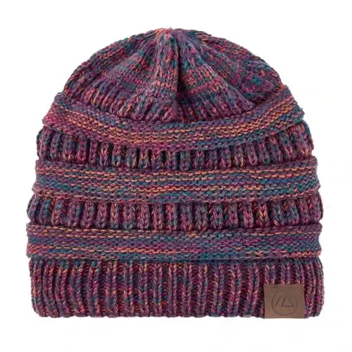 Beanies Women Satin Lined Beanie Winter Hats for Women Silk Lined Slouchy Beanie for Winter Warm Knit Cuffed Beanie Hat - 2