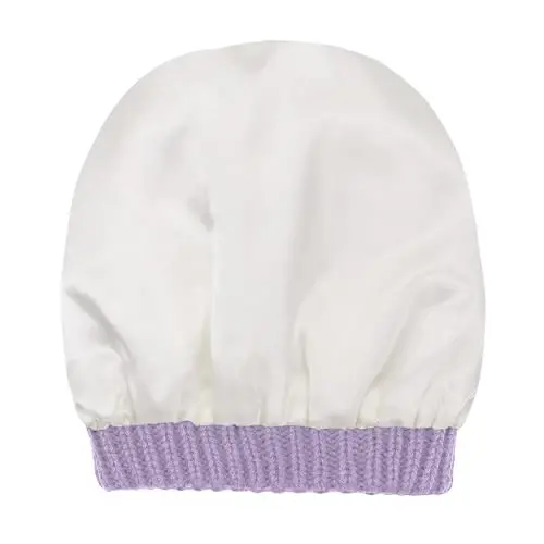 Beanies Women Satin Lined Beanie Winter Hats for Women Silk Lined Slouchy Beanie for Winter Warm Knit Cuffed Beanie Hat - 3