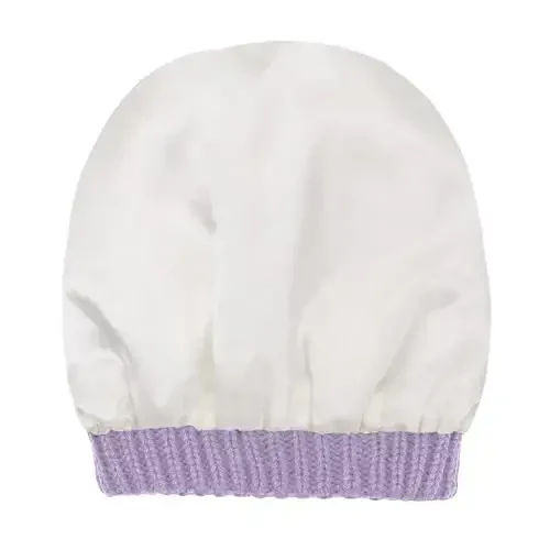 Beanies Women Satin Lined Beanie Winter Hats for Women Silk Lined Slouchy Beanie for Winter Warm Knit Cuffed Beanie Hat - 3