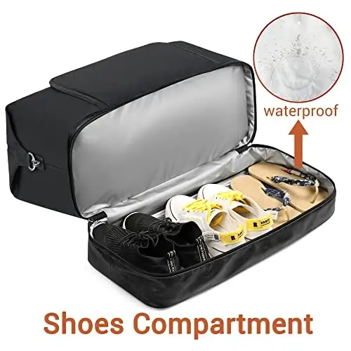 TIBES Travel Weekender Bag for Women, Overnight Bag with Shoe Compartment | 3PCS Large Travel Duffel Bag for Gym, Travel, Hospital, Business Trip, Carry On Tote, Wet & Dry Separation, Water Resistant - 3