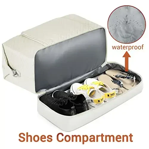 Travel Weekender Bag for Women, Overnight Bag with Shoe Compartment Oversized Travel Duffel Bag Carry On Tote 21